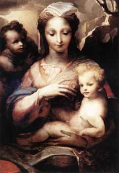 多梅尼科 貝卡夫米 Madonna with the Infant Christ and St John the Baptist